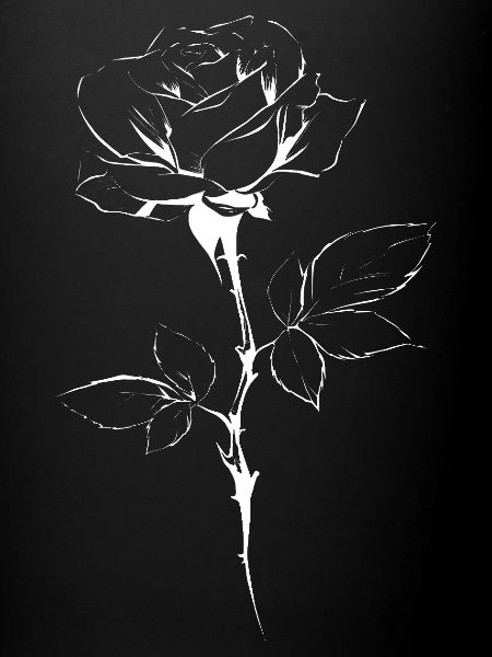 Line Rose Silhouette