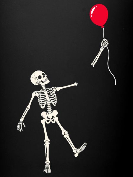 Rotes Ballonskelett