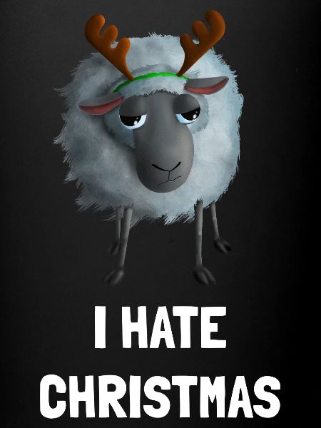 I hate Christmas Schaf - Weihnachtsmuffel Geweih