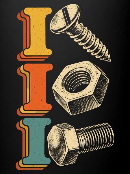 Industrielle Schraubenbuchstaben