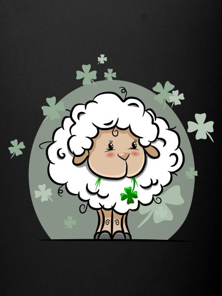 Sheep with cloverleaf