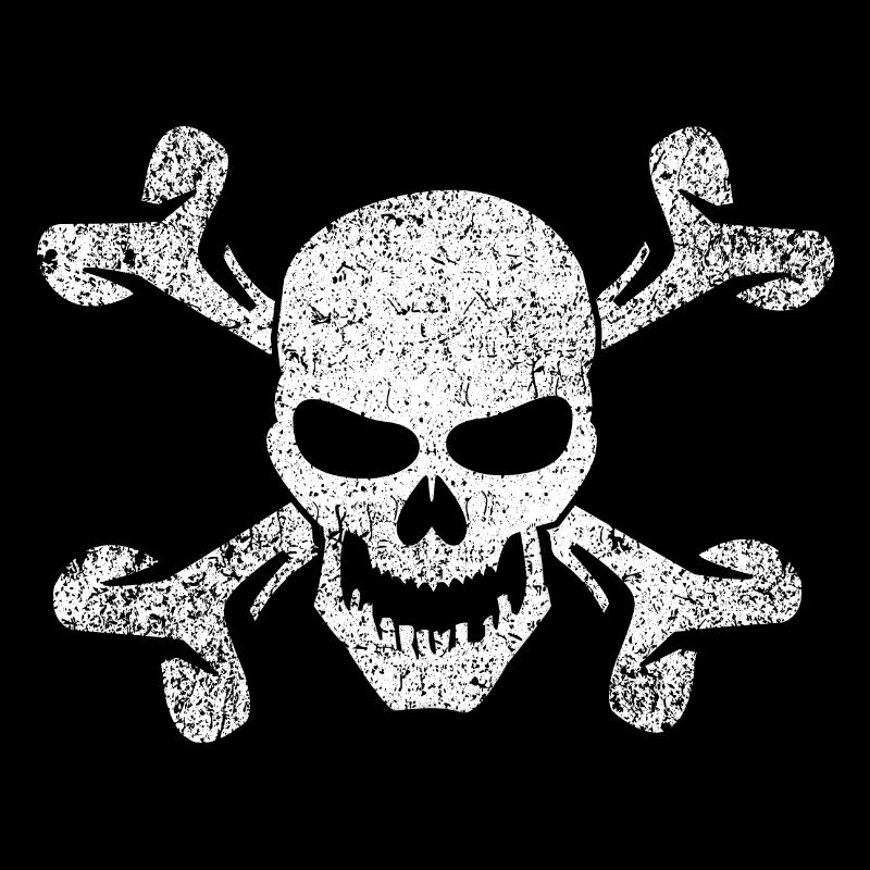 Plain Vintage Skull And Crossbones