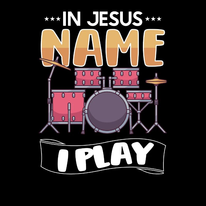 Drum Player Jesus Drum set Pick Jesus Drums Player