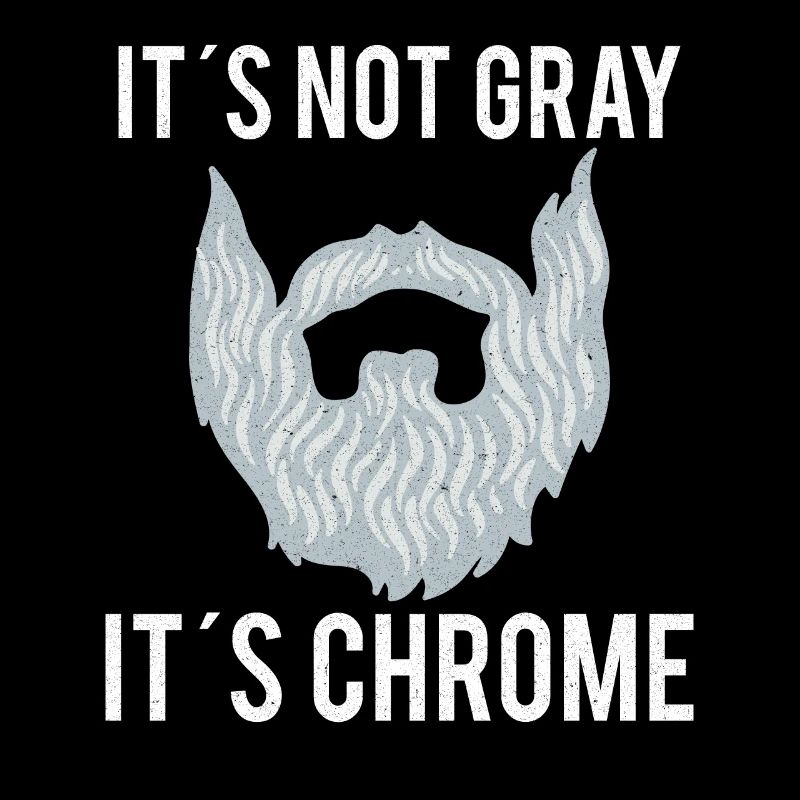 Gray Beard Wearer Bearded Hipster Full Grown Gray
