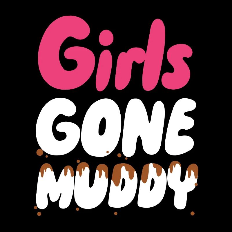 Schlammig gewordene Mädchen