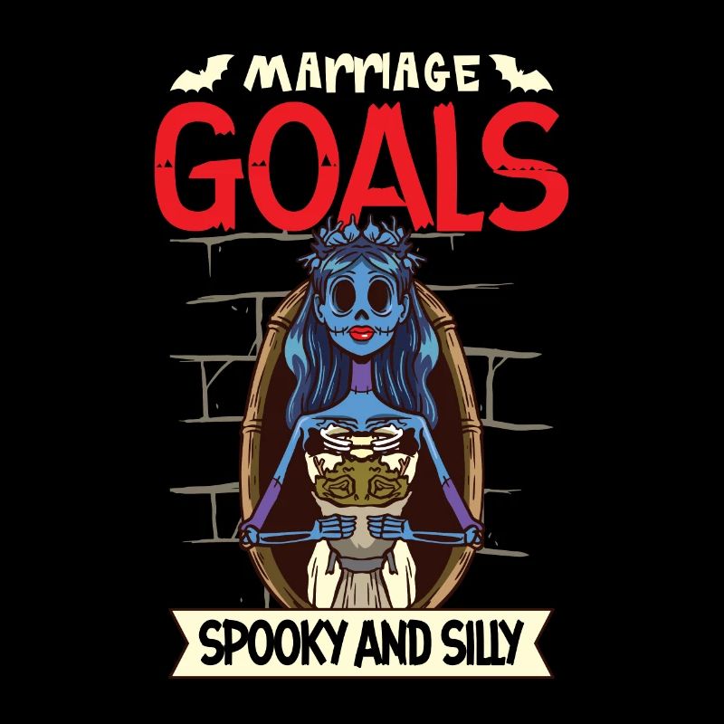 Funny Gothic Goth Wedding Bride Goth Halloween