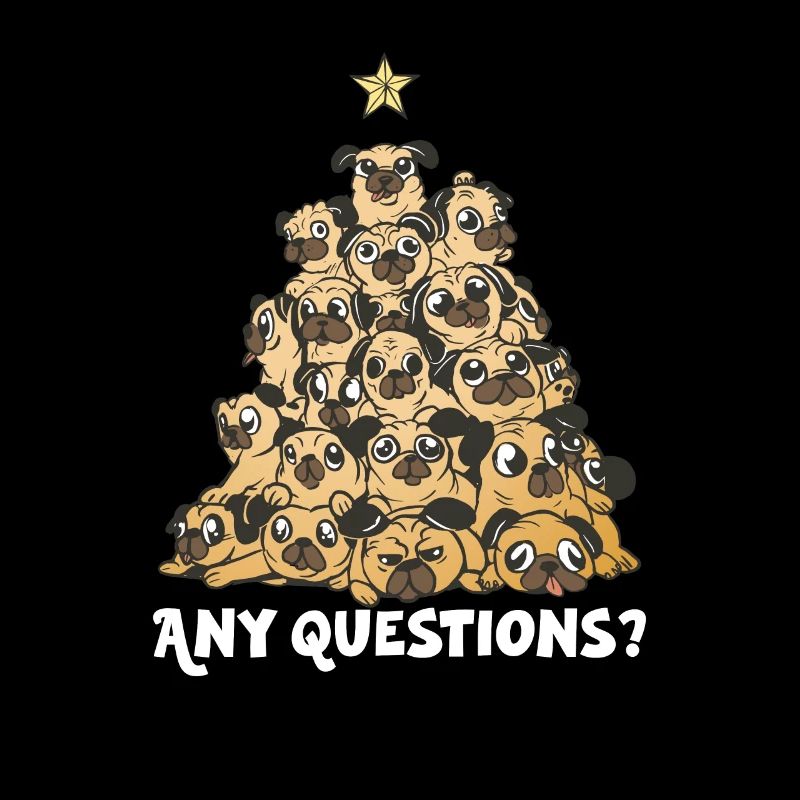 Mops Weihnachten Mops Weihnachtsmann Mops Ornament