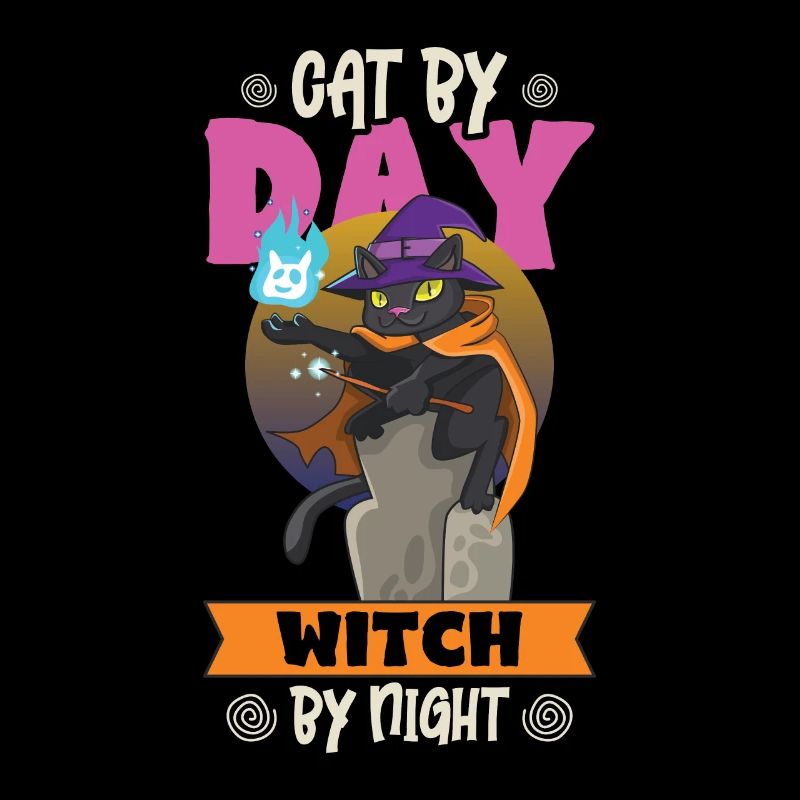 Cat Witch Occult Gothic Dark Satanic