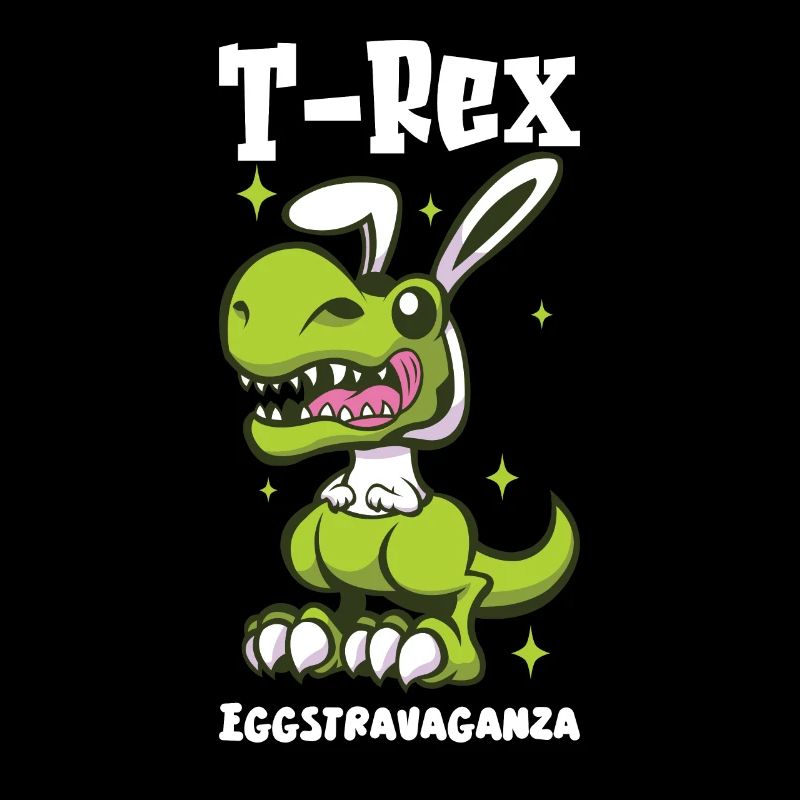 T-rex de Pâques Dinosaure T-rex drôle de Pâques