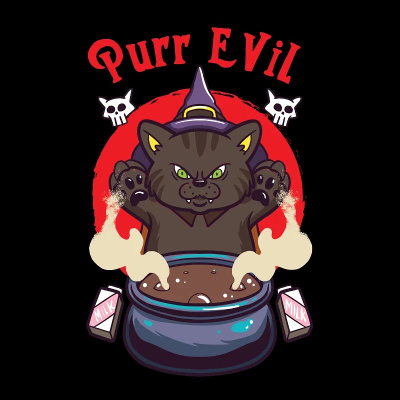Cat Witch Occult Gothic Dark Satanic