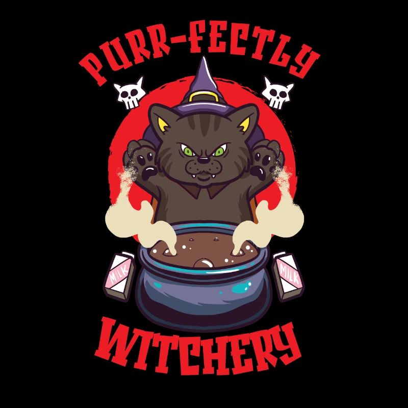 Cat Witch Occult Gothic Dark Satanic