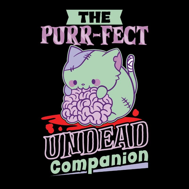 Zombie Cat Undead Kitty Horror Meow Creepy