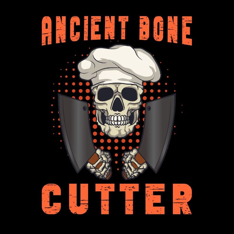 Fleischschneider Metzger Horror Skelett Gore