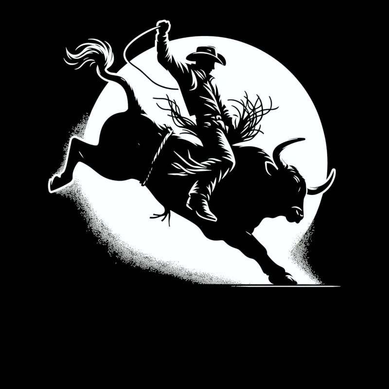 Rodeo Bull Riding Livestock Show Farmer Cattle