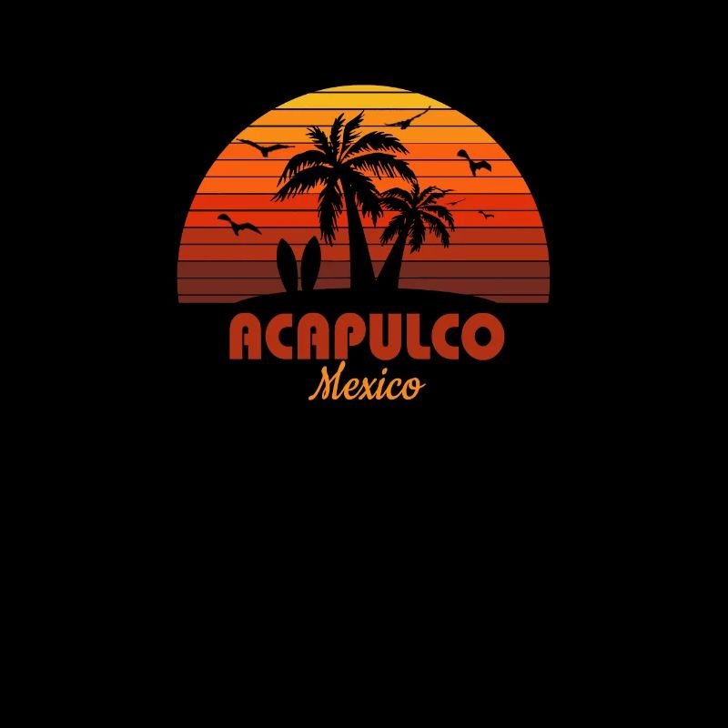 Cool Acapulco Mexique plage coucher de soleil Souvenir