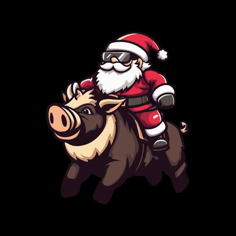 Cochon Père Noël Sanglier