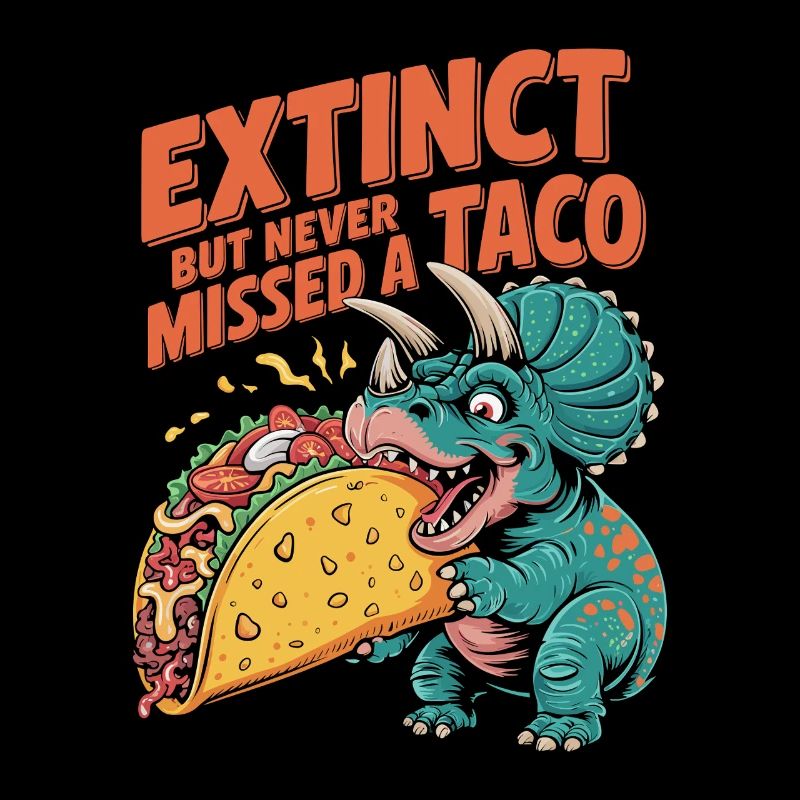 Dinosaure Taco Cinco de Mayo Design