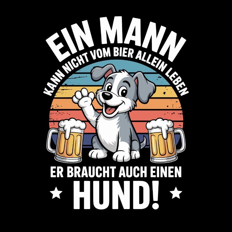 Mann Hund Bier