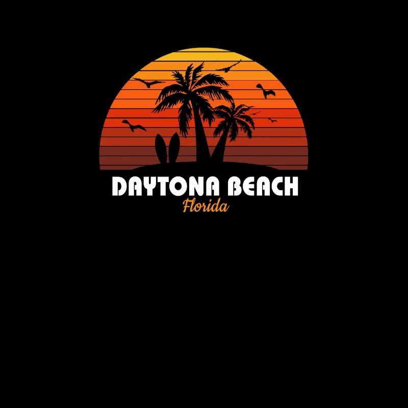 Retro Daytona Beach Florida Sunset Cool Vintage