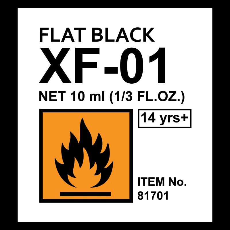 Étiquette de couleur noire plate