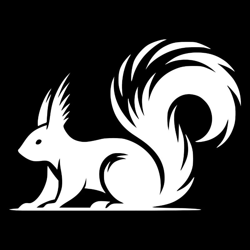 Schnelles Eichhörnchen Tinte Style Zeichnung