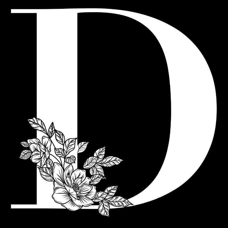 Buchstabe D Blume