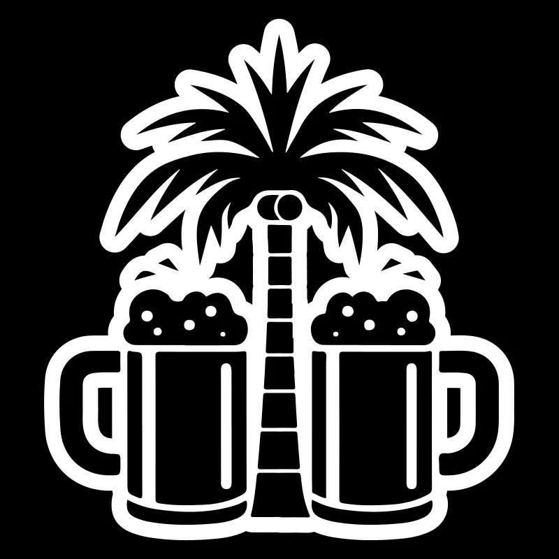 Plage de palmiers à bière