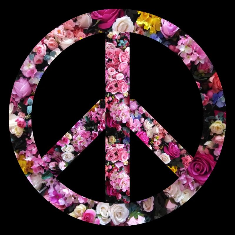 Signe de paix fleuri