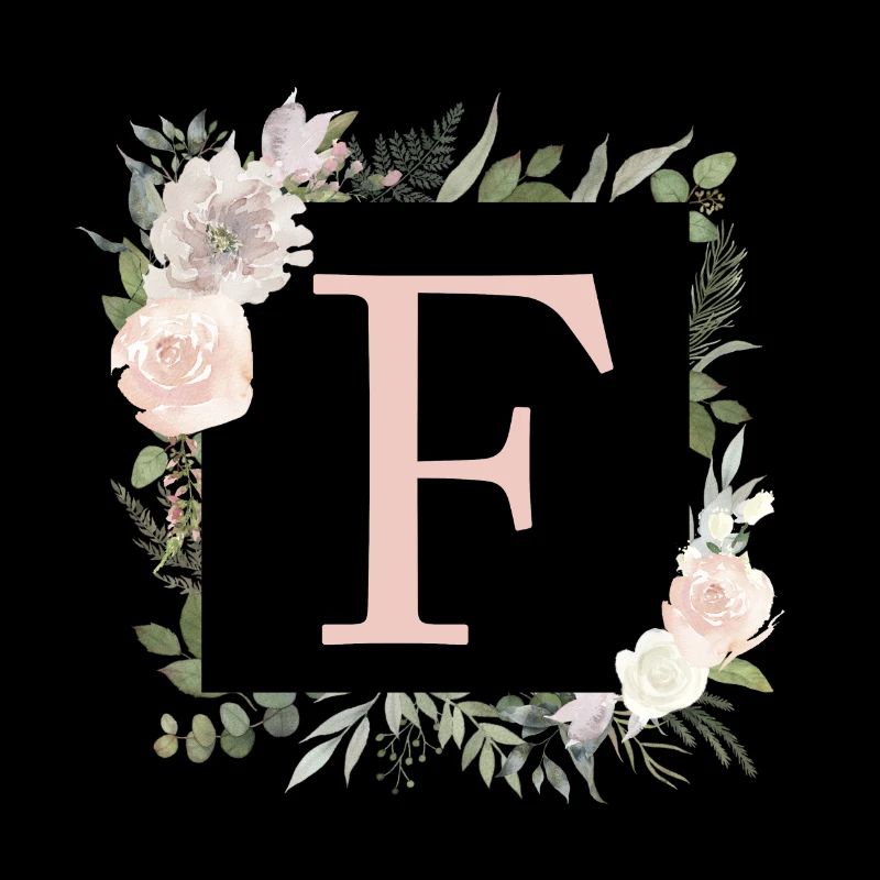 F Monogramme Eucalyptus Boho