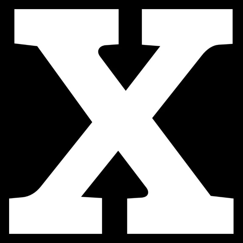 Lettre x « x » blanc