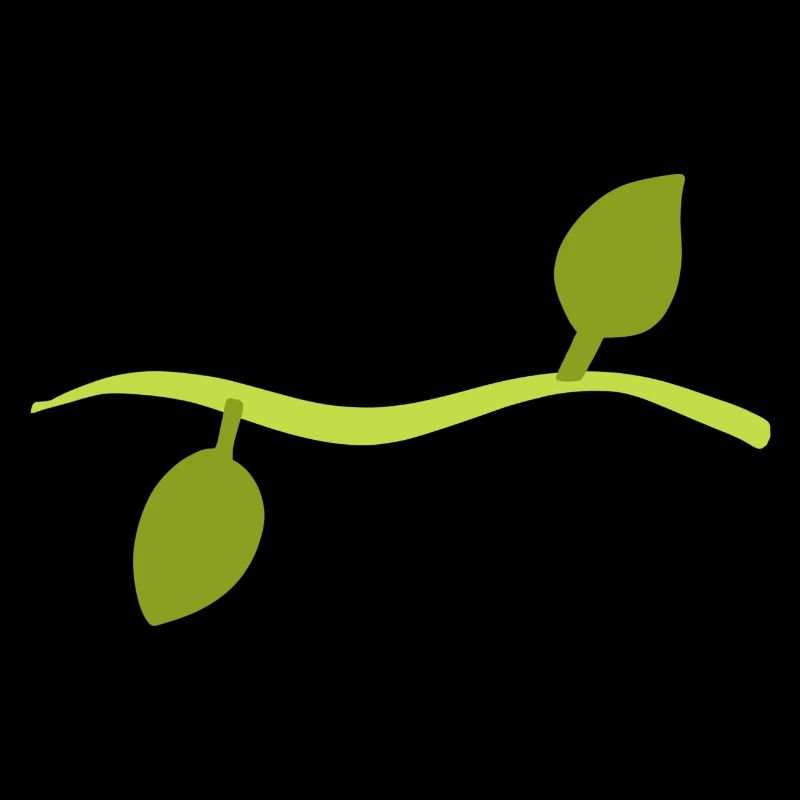 Two Leaves Line Nature