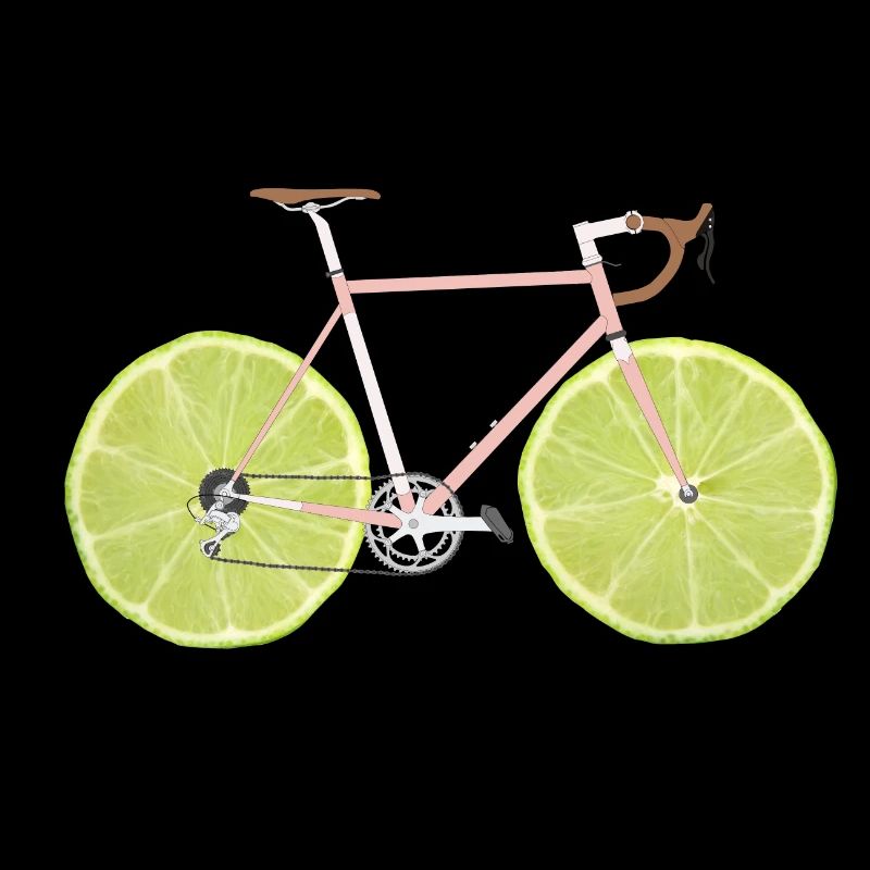 Rennrad mit Fruchträdern