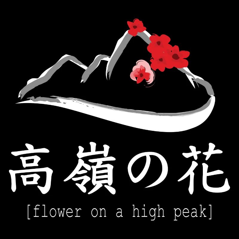 Japonais Kanji Sakura Fleur Caractères