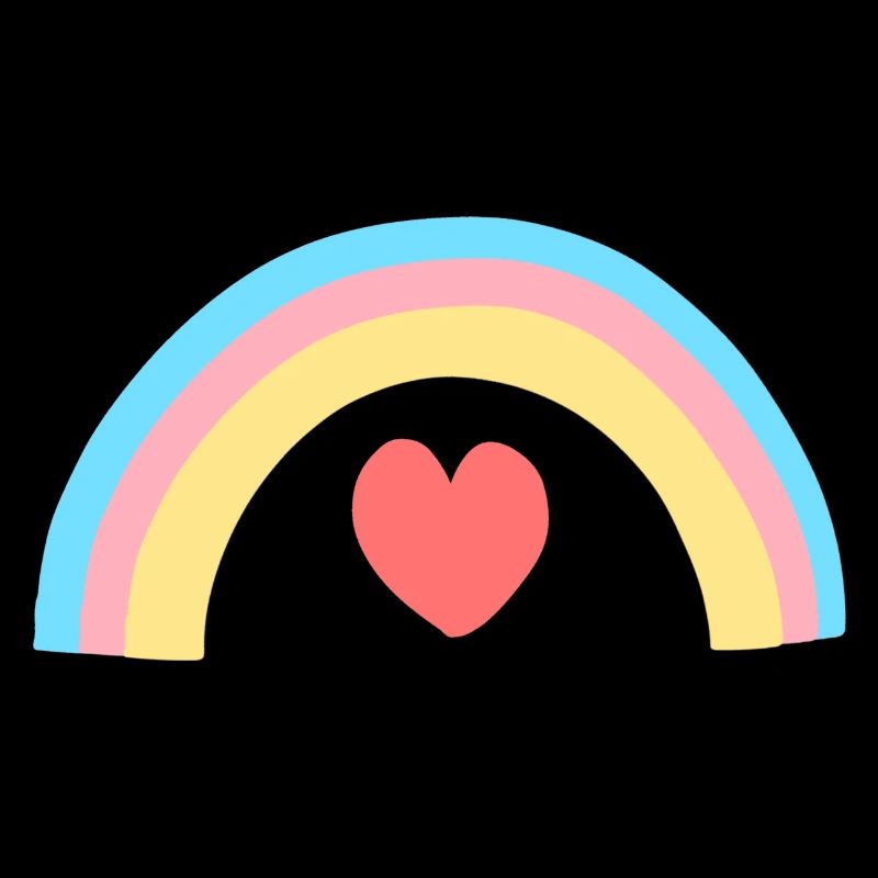 Coeur Forme Arc-en-ciel Formes de symbole