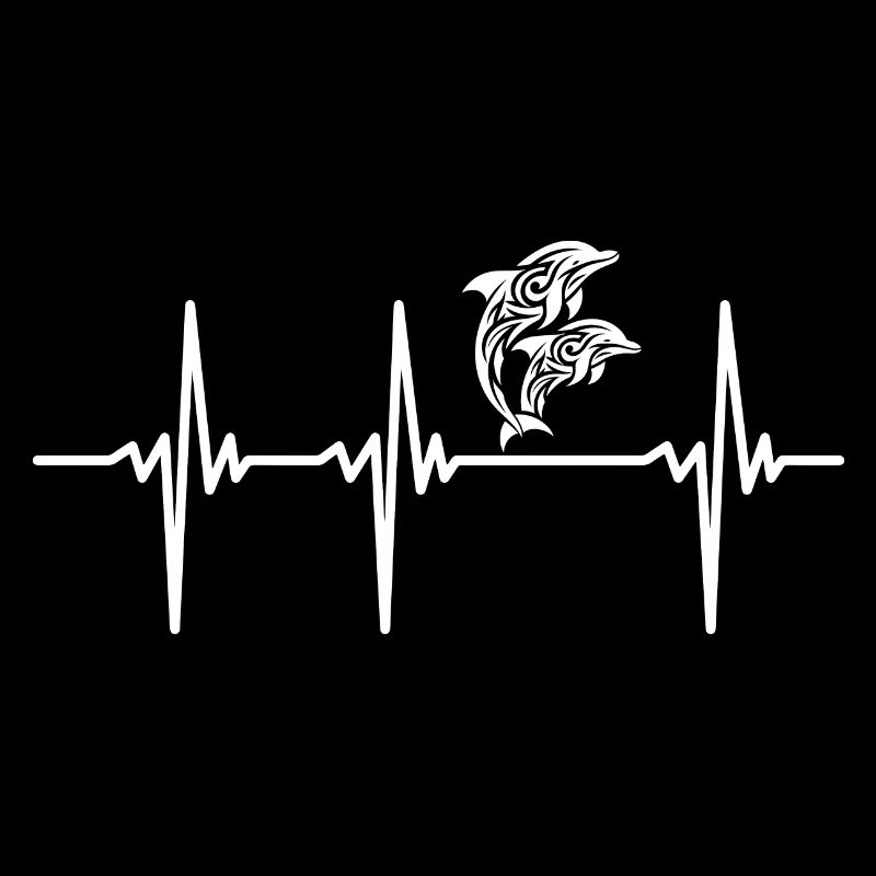 Heartbeat for two jumping dolphins