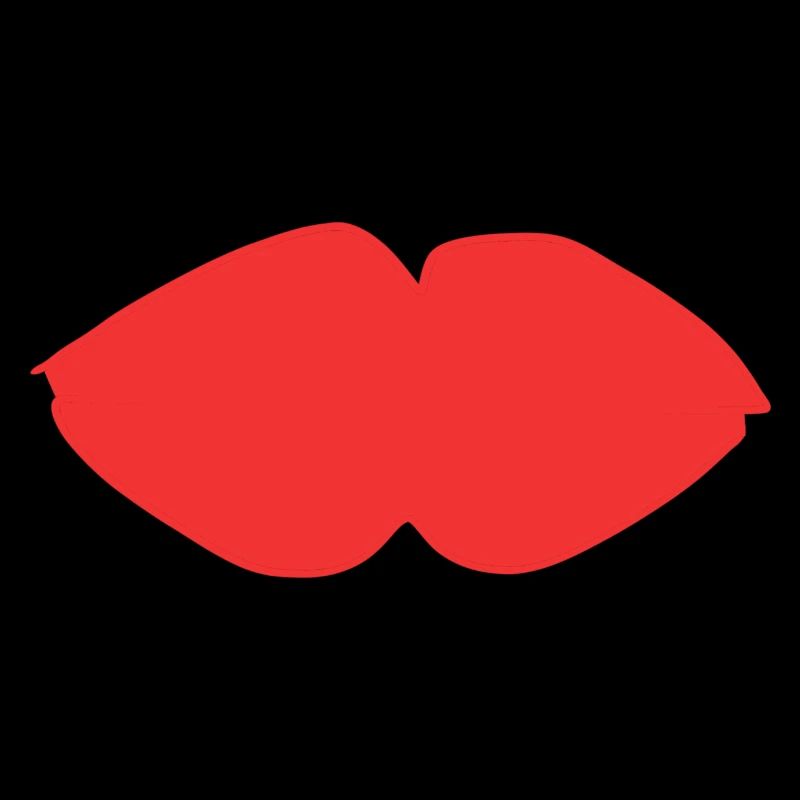 Lippen Lippe Symbol rot