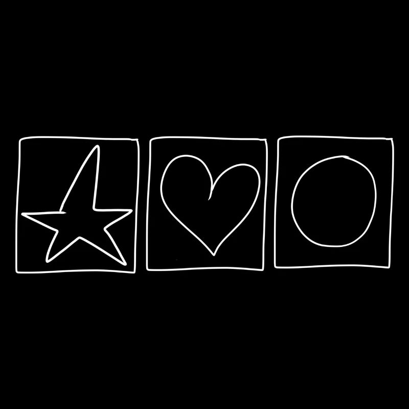 Star Circle Heart Square Shapes