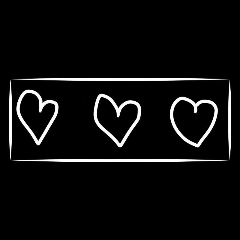 Three Hearts Heart Rectangle