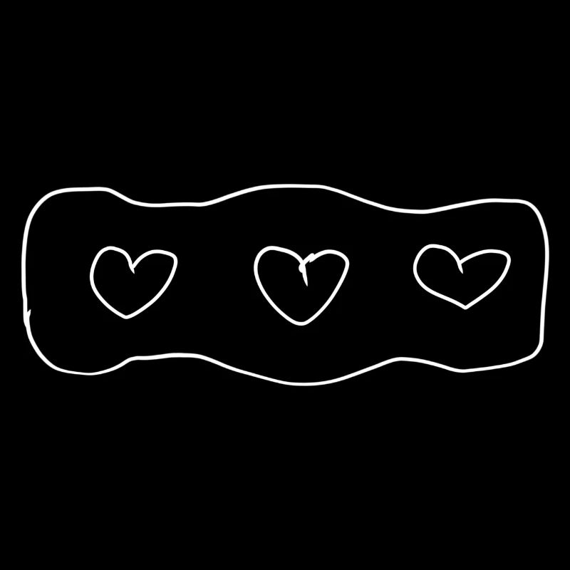 Trois cœurs symbole amour