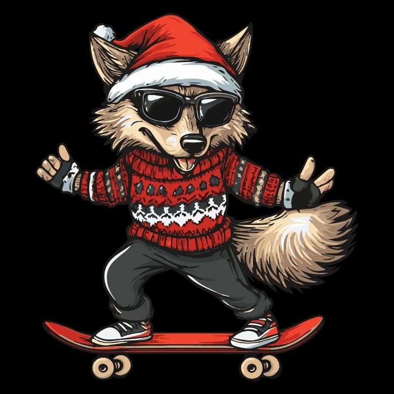 Wolf Weihnachten Lustig