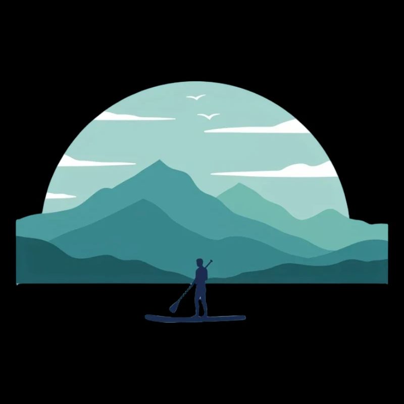 Paddleboard Dawn Over Peaks