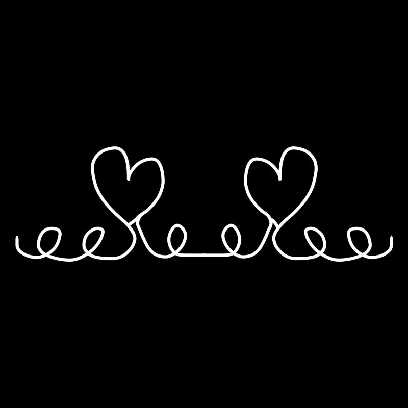 Line Two Hearts Heart