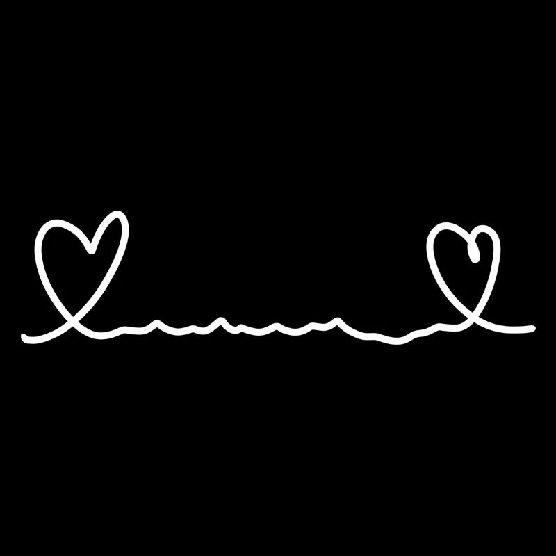 Two Hearts Heart Line