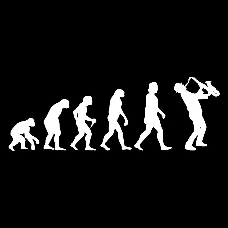 Evolution Saxophon Musiker Saxofon Geschenkidee