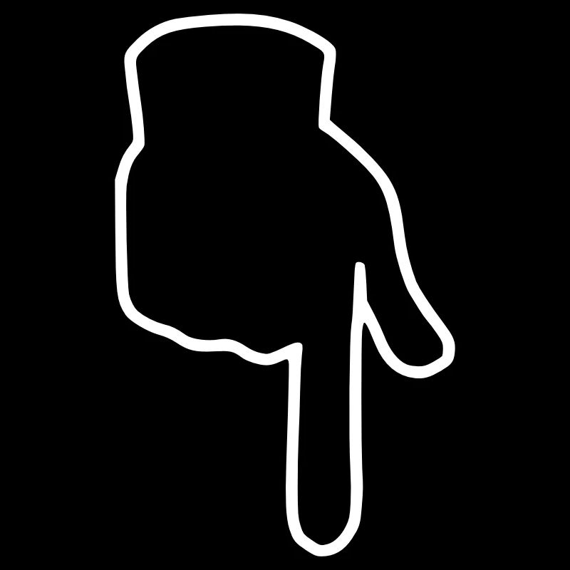 Emoji montrer ci-dessous esquisse blanc