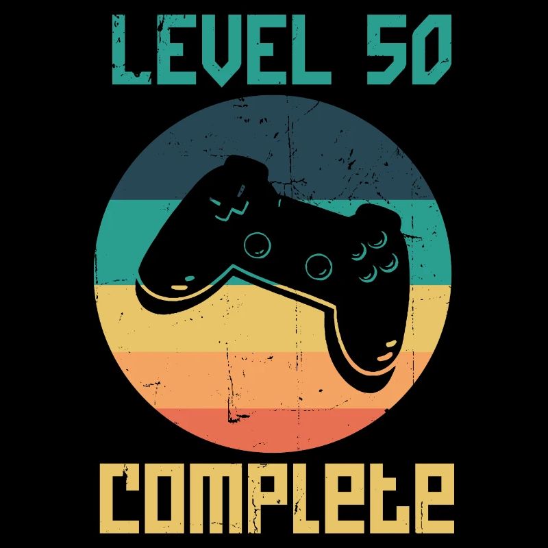 Niveau 50 Complet - Idée cadeau gamer pour le 50ème siècle.