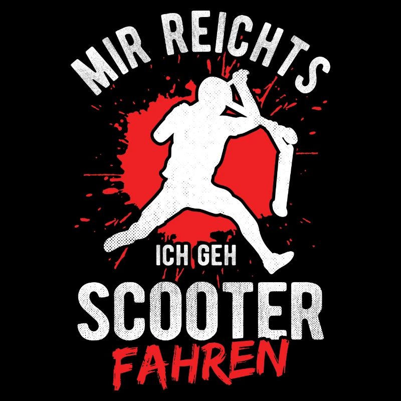 Stunt Scooter Roller Tretroller Spruch Jungen Gesc