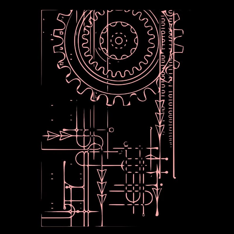 Roue engrenage (rose)