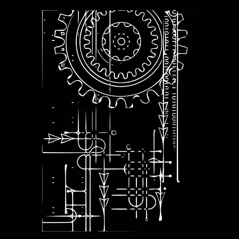 Roue engrenage (blanc)