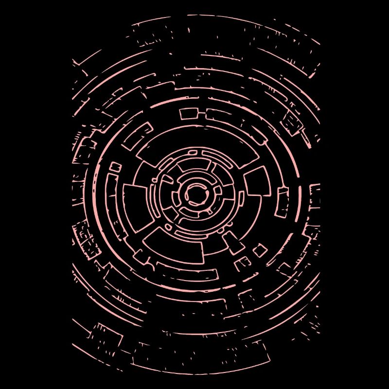 Cercles abstraits (rose)